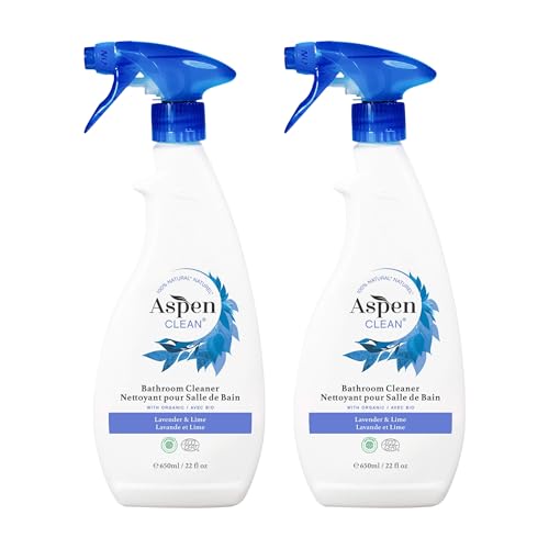AspenClean | Bathroom Spray Cleaner | Eco-Friendly Cleaner for Hardwood Laminate Stone & Ceramic | Non - Toxic | 100% Natural | EWG Verified | Pack of 2