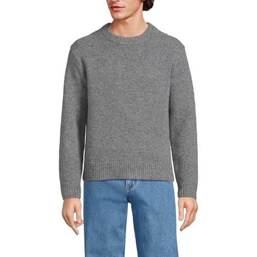 Lands' End Men's Long Sleeve Ultra Soft Oversized Crewneck Sweater