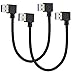 AAOTOKK 2 sztuki, lewy i prawy narożnik, kabel USB 3.0 A, kabel 90 stopni, USB 3.0 A, typ męski, transfer danych i kabel do ładowania dysku twardego, drukarki, modemu, myszy, chłodnicy do laptopa (0,3 m, czarny)