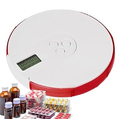 Pill Storage Box Smart Automatic Pill Dispenser, Portable Timed Pill Organizer | Up to 4 Daily Alarms, Compact Tablet Storage Box, Easy to Use Reminder System Ideal for Medication Management