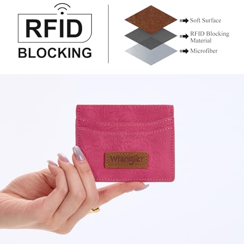 Image of Montana West X Wrangler Rfid Card Holder Small Women's Wallet Thin Minimalist Credit Card Case Card Protector