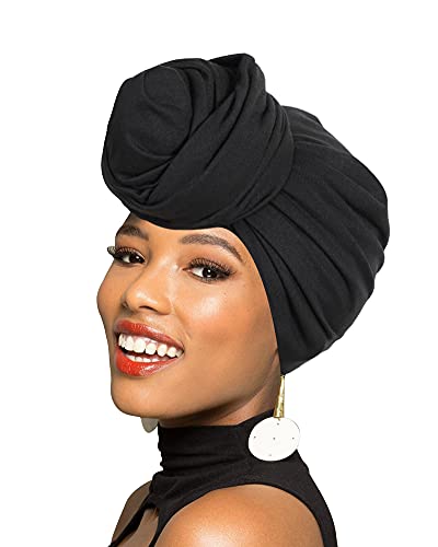 Head Wraps for Women - African Head Scarf Turban Long Hair Head Wrap Scarf Soft Stretch Headwrap