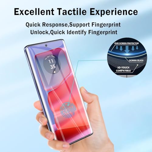 Image of SHILD- (2 Pack Screen Protector Guard for Moto Edge 50 Pro Perfect - Fits Design (6.8-inch Screen Size) | Transparent Screen Guard For Moto Edge 50 Pro - Fingerprint Support /S PEN Compatible /HD