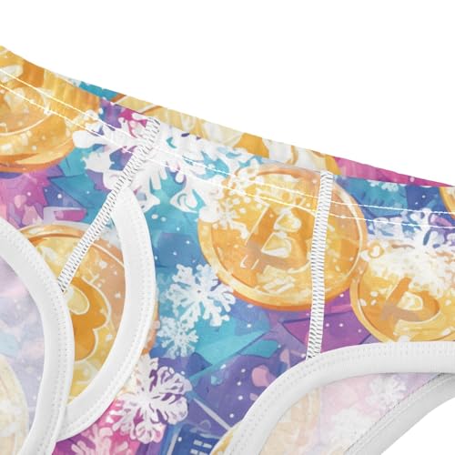 KLL Flying Bitcoins and Snowflakes Baby Boys Comfort Underwear Briefs Cute Children Panties4