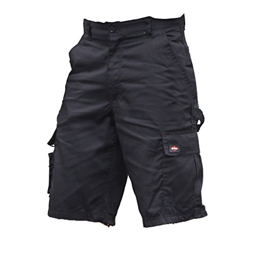 Image of Lee Cooper LCSHO806 Mens Multi Pocket Work Safety Pants Cargo Shorts, Black, Size 42