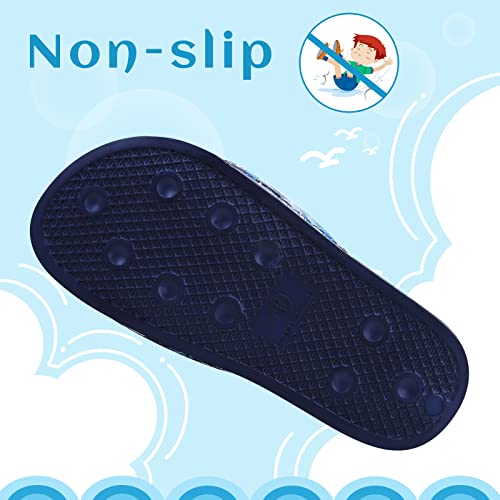 Watelves WHD SLIPPERS-JB510-DINOSAUR-34/35 Girls & Boys Slide Sandals Kids Summer Slippers Slip On For Outdoor Beach Pool Shower (Little Kid/Big Kid) (Dinosaur thumb #1