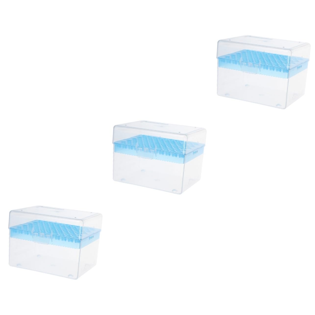 NAMOARLY 3pcs 100 1000ul/1ml Pipette Pipettor Tip Box 100 Positions Mini Pipettes Rectangular Color