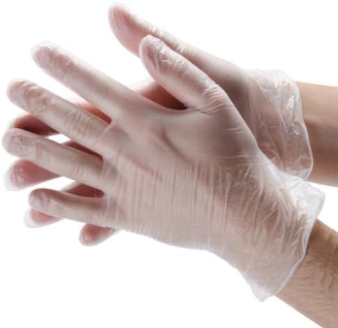 MedPride General Purpose Powder-Free Vinyl Gloves, X-Large, Case/1000 (10 Boxes of 100)
