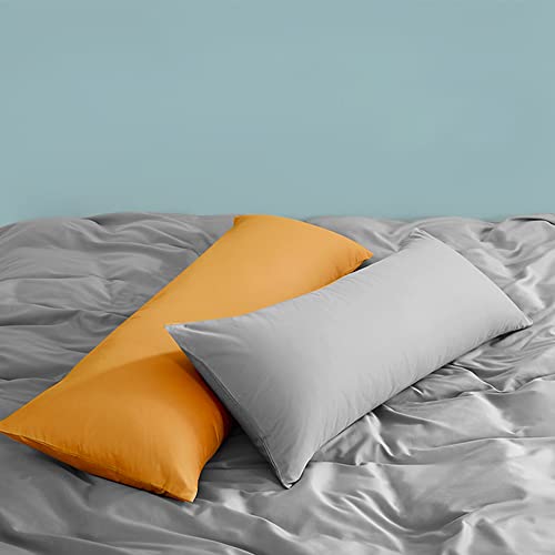FLXXIE Body Pillow Cover - Super Soft Microfiber 20x54 Body Pillow Case - Envelope Closure, Wrinkle, Stain Resistant Ginger Yellow Body Pillow Cover, 20x54, Ginger Yellow