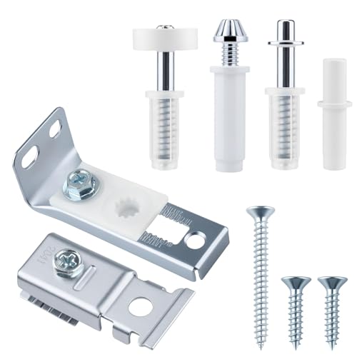 1Set Bi Fold Door Hardware, Silver Closet Door Repair Kit Bifold/ &lrm;Stainless Steel Bifold Door...
