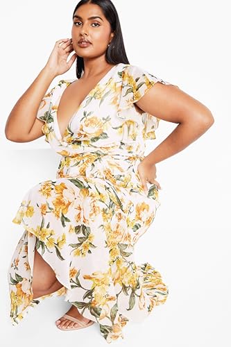 Image of City Chic Women's Plus Size Maxi Dress - Flirty Tier Print