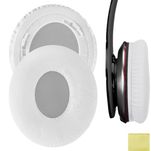 Geekria Earpad for Beats by Dr. Dre Solo HD on-Ear Headphone Replacement Ear Pad/Ear Cushion/Ear Cups/Ear Cover/Earpads Repair Parts (White)