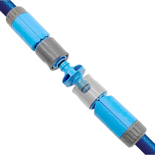 Qwickhose Double Male End Hose Joiner | Universal Hose Connector Joiner | Click-Fit Hose Extension Fitting | Compatible with Standard Hose Connectors | UK Made | Quick & Simple Use Hose Joiner