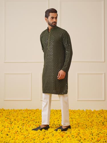 Image of Jompers Men's Cotton Embroidered Regular Kurta Sets