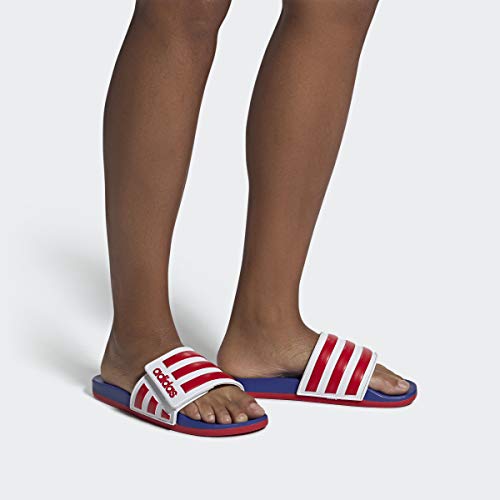 Image of Adidas Men ADILETTE COMFORT ADJ Synthetic Swim Slide FTWWHT /SCARLE /ROYBLU | GTD10