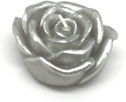 CFZ-102-12-0 3 in. Floating Candles, Metallic Silver Rose - 144 Piece