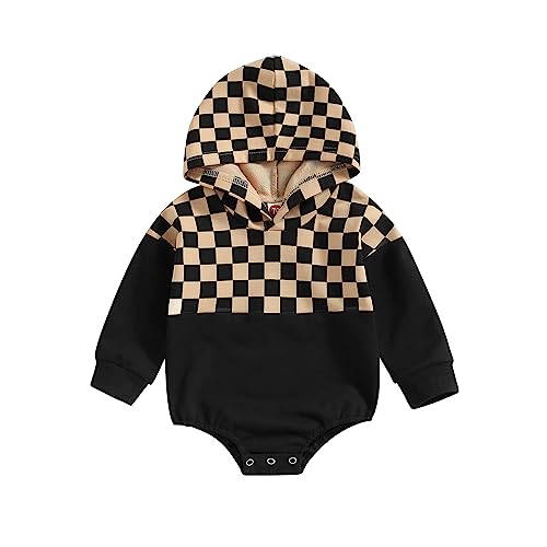 Image of Baby Sweatshirt Romper Baby Boy Hoodies Infant Boy Hooded Romper Baby Fall Winter Christmas Clothes