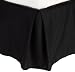 Clara Clark A Premier 1800 Collection Solid Bed Skirt Dust Ruffle, Queen, Black