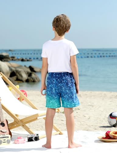 TUONROAD Boys Swim Trunks with Compression Liner Quick Dry Board Shorts with Boxer Brief Lined Bathing Suit 8-20 Years