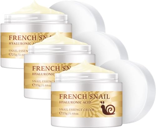 French Snail Repair Cream, Snail Extract Secretion Hyaluronic Acid Moisture Facial Cream, Snail Serum Mask for Natural Skin Care Deep Hydration (3pcs) French Snail Repair Cream, Snail Extract Secretion Hyaluronic Acid Moisture Facial Cream, Snail Serum Mask for Natural Skin Care Deep Hydration (3pcs)