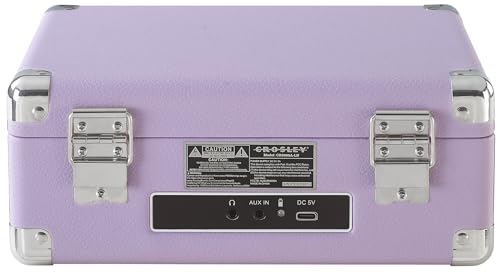 Image of Crosley CR3505A-LN Cruiser Retro Portable CD Player with Stereo Bluetooth Speakers and FM Radio, Lavender