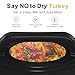 26 Quart Electric Roaster Oven with Visible & Self-Basting Lid, Large Turkey Roaster with Defrost Warm Function, Adjustable Temperature, Removable Pan Rack, Stainless Steel, Silver