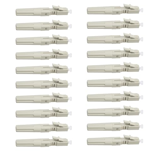 Xunsomten - Xunsomten - 20 pcs LC Multimode Fiber Optic Quick Assembly Connector Fiber Optic Fast Connectors 50/125 Mechanical Connectors Adapter for 0.9/2.0/3.0/2.0 * 3.0mm Multimode Fiber Cable - -6%