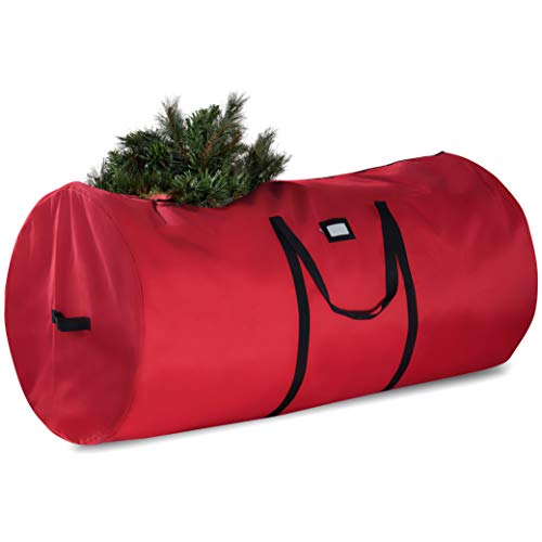 Premium Large Christmas Tree Storage Bag - Fits Up to 9 ft Tall Artificial Disassembled Trees Durable Handles Sleek Dual Zipper - Holiday Xmas Bag Made of Tear Proof 600D Oxford - 5 Year Warranty
