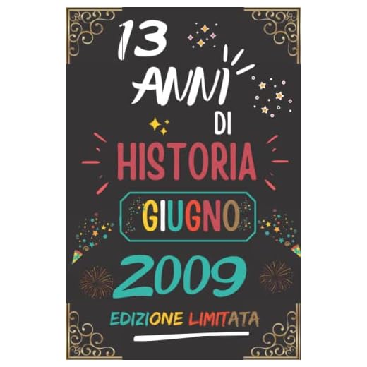 CUADERNO, 13 AÑOS DE HISTORIA JUNIO 2009 EDICIÓN LIMITADA: Regalo de 13 cumpleaños para mujeres y hombres, ideas de 13 cumpleaños... un cumpleaños... ... regalo de 13 cumpleaños para él/ella.