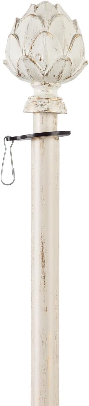 Evergreen Intertangeable Finial - Ivory Artichoke, Size - 4.25 x 3 x 3 inches