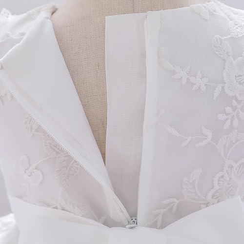 Lito Angels Taufkleid Taufkleidung Taufe Weiß Kleid mit Spitze Bonnet Hut für Baby Mädchen Größe 12-18 Monate 86 (Tag-Nummer 80)