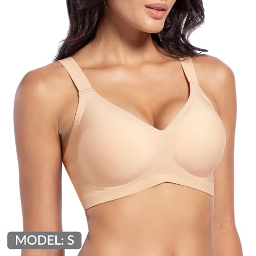 Wireless Bras for Women, Comfortable Full Coverage No Underwire Bra, Soft Seamless Smoothing Bralette3