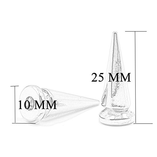 25Mm 10/20/30/50 Sets Large Metal Big Tree Spikes Studs Screw-Back Studs For Diy Leather Craft(10 Sets) #TOP3