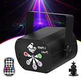 Party Lights, 6 Lens Club Light DJ Disco Lights, Sound Activated RGB Rave Lights, Dj Light with Remo