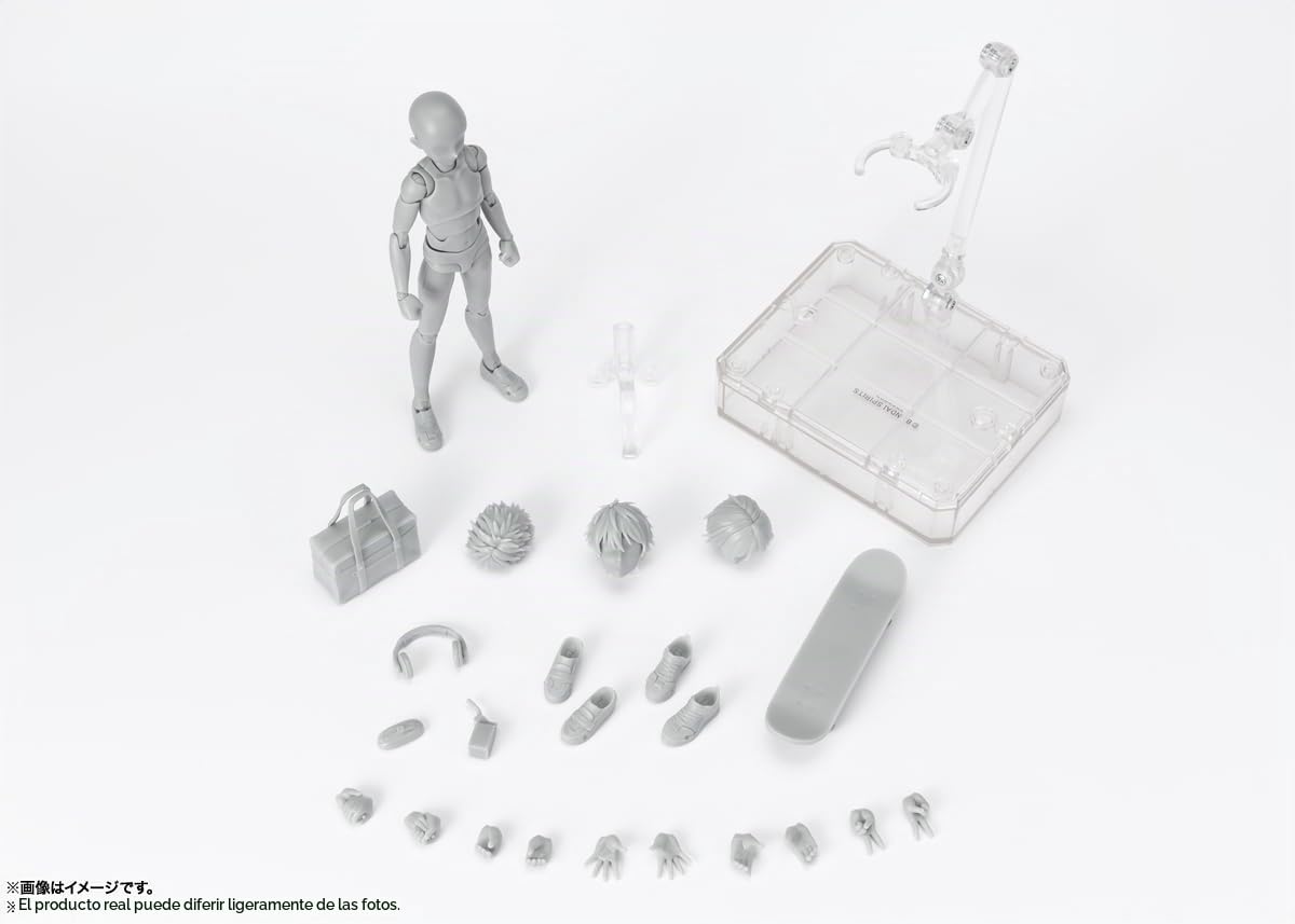 TAMASHII Nations - Tamashii - Body-Kun -School Life- Edition DX Set (versión de Color Gris), Figura de acción Bandai Spirits S.H.Figuarts