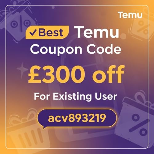 Couverture de ✓Best "UK Temu Coupon Code &pound;300 off [{"acv893219"}] For Existing User