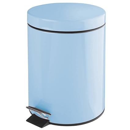 Amazon.com: mDesign Small Modern 5 Liter / 1.3 Gallon Round Metal ...