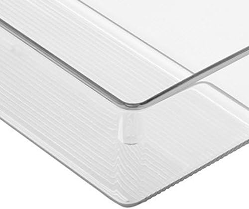 iDesign 60430 Linus Storage Tray, Plastic Drawer Organiser, Accessories Storage Tray, Clear, 7.5-cm by 12.5-cm by 30.5-cm