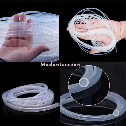 Miniatura 4 de Stubotar Tubo De Silicona Flexible10mm Id X Od 14mm Espesor 2mm Transparente Tuberías De Agua 5 Metros Resistencia A Altas Temperaturas Y Difícil De Deformar