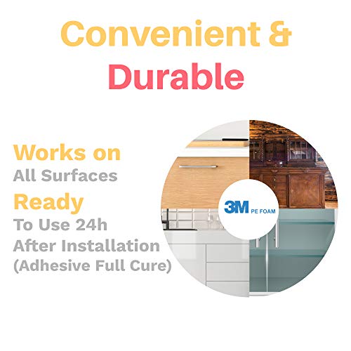 image for Inaya Cabinet Locks Child Safety Latches (8 Pack) - Baby Proofing Cabi