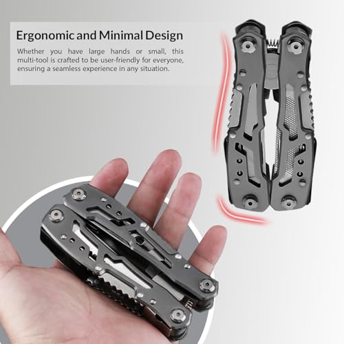 Multitool 14-in-1 mit Zange, Messer, Schraubendreher, Flaschenöffner und Nylonetui – Kompaktes und Robustes Multifunktionswerkzeug für Camping, Outdoor, Notfälle und Heimgebrauch (1)