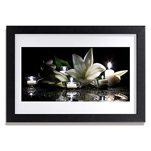 Image murale lis bougies spa anti stress pour decoration chambre
