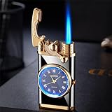 CJBIN Magic Double Flame Feuerzeug, 2 in 1 Feuerzeug, Tragbares Coole Feuerzeuge, Tiefblaue Flamme, Dual Arc Lighter Jet, für Camping, Adventure, Kerzen Küche Geschenk