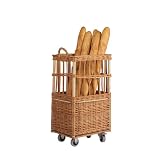 e-wicker24 Alles aus Weide Kosz na bagietki z wikliny, kosz na pieczywo, koszyk na pieczywo (46 x 40 cm, wys. 90)