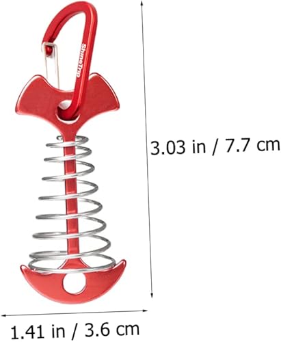 Miniatura 2 de 2 unids Fishbone Tent Spring Buckle Aleación de Aluminio Estacas Cuerda de Viento Hebilla para Estacas Tierra Clavos para Camping