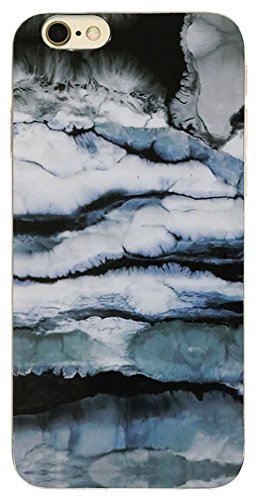 Iphone 6s Case, Iphone 6 4.7 Inch Case, IiEXCEL Marble Pattern Soft Flexible TPU Slim Cover Case and Glass Screen Protector for Iphone 6/6s (Color 10A)