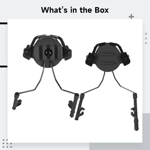Adaptadores de riel de casco con soporte giratorio de 360° y ajuste universal de orejeras 2