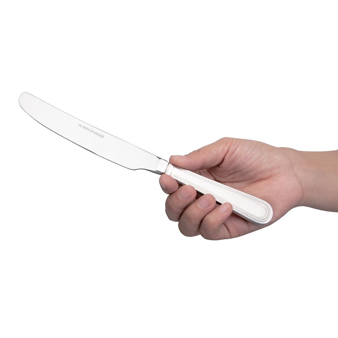Stainless Dinner Knife Solid Handle. Pack quantity: 12