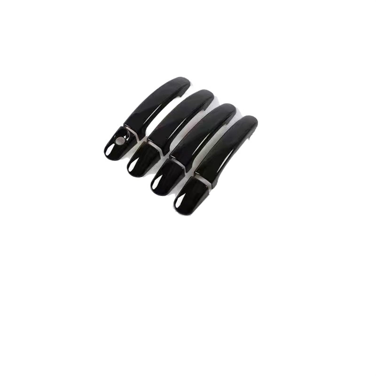 Lzbzhb Metallic Blcak Car Exterior Outsidedoor Handle For Opel For Corsa D For Vauxhall For S07 2007~2014 Chrome Car Door Handle Cover Trim Set Chromium Styling Exterior Parts(Metallic Blcak)