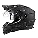 O'NEAL | Casco de Motocicleta | Moto Enduro | Aberturas de ventilación para un máximo Flujo de Aire y refrigeración, Visera Solar integrada | Casco Sierra II Plano | Adultos | Negro | Talla L
